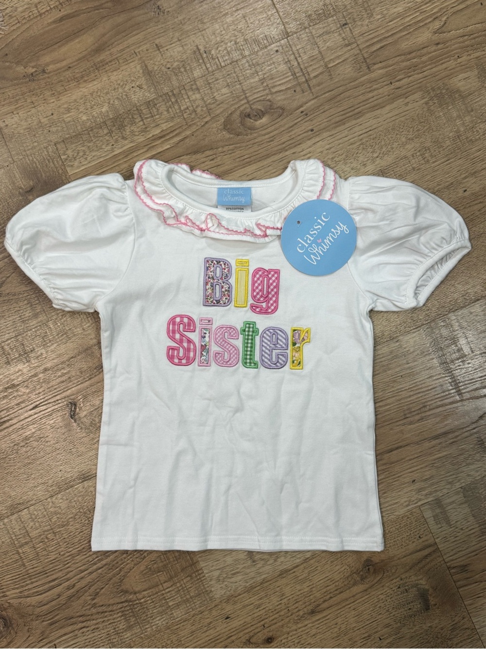 White "Big Sister" Short Sleeve Top